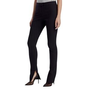Rag & Bone Icons NWT Rebecca Zip Cuff Slim Leg Pants in Black Size 14 Flat Front